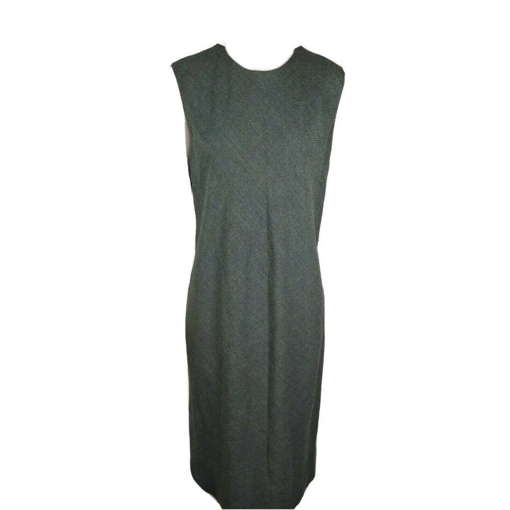 Linda Allard Ellen Tracy Sleeveless Wool Blend Shift Sheath Dress Vintag…